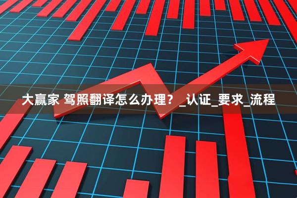 大赢家 驾照翻译怎么办理？_认证_要求_流程