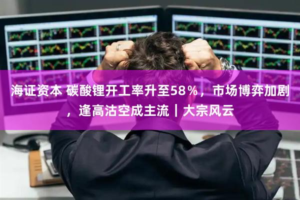 海证资本 碳酸锂开工率升至58%,市场博弈加剧,逢高沽空成主流|大宗风云